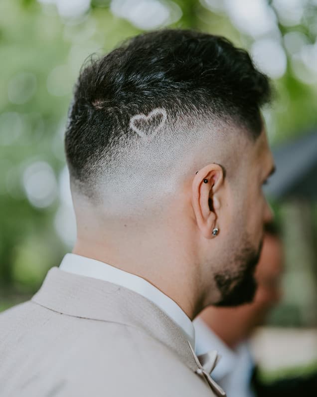 Fade with hair design