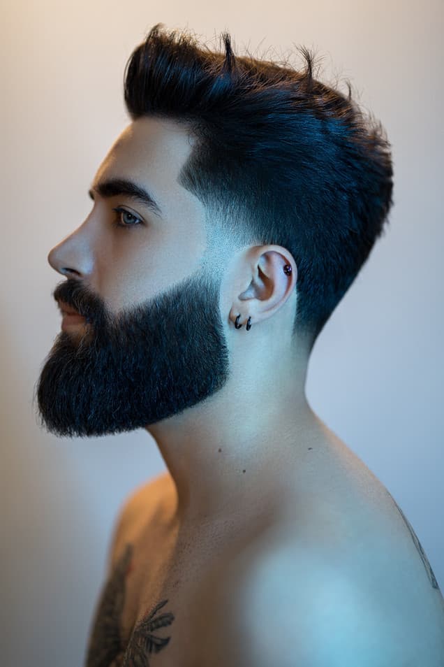 Sculpted beard profile